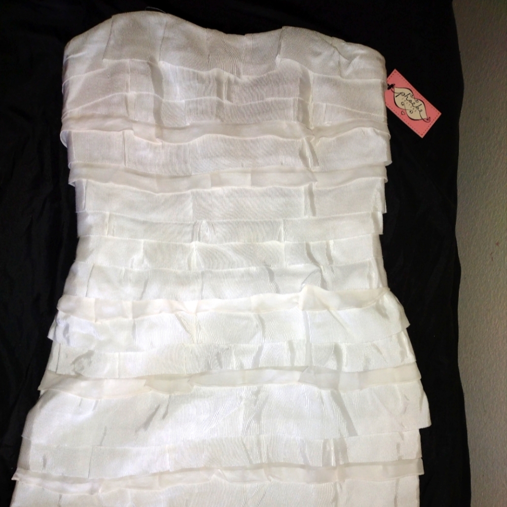 New Phoebe couture mini strapless dress